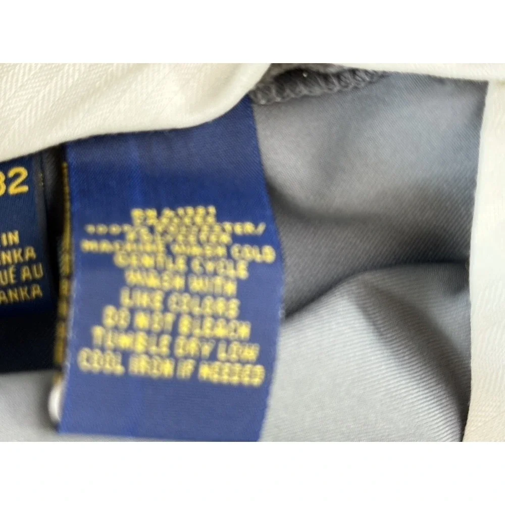 Polo Ralph Lauren Pants Mens 40x32 Gray‎ Slim Fit Marine Grey Chino Dress New